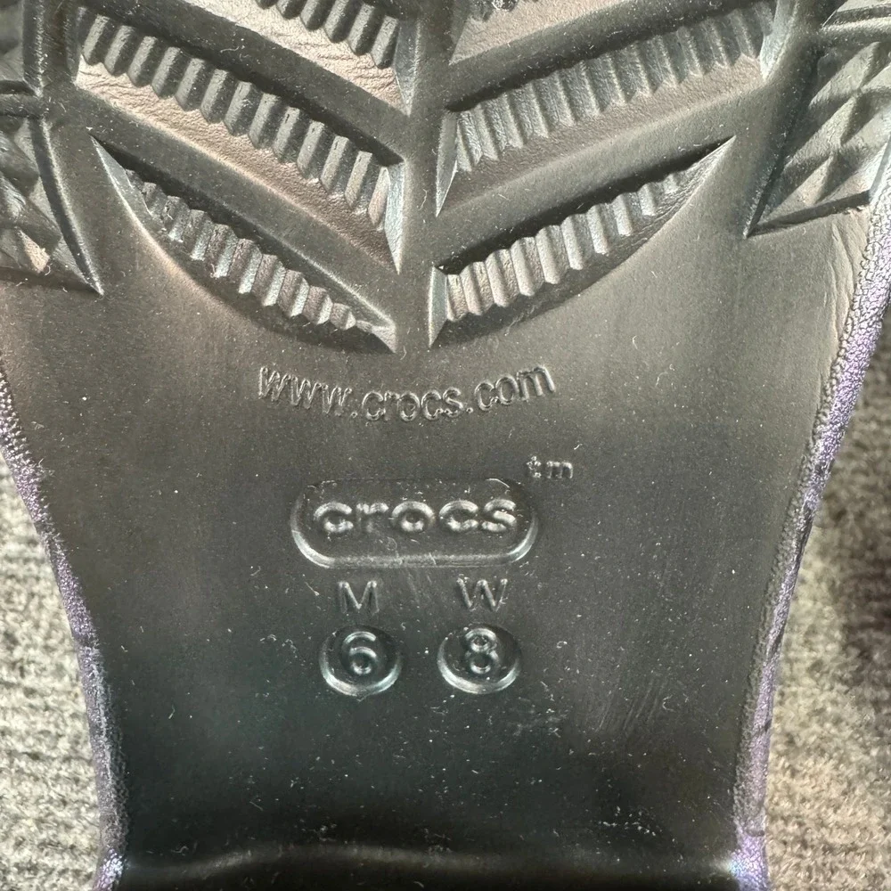 NWT Crocs Disney Snow White Evil Queen Siren Black Purple Platform 209827-001